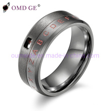 Black Stainless Steel Jewelry Rotatable Ring